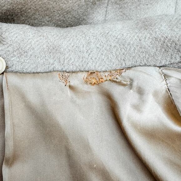 MaxMara Pea Coat Camel Tan Vintage Alpaca Teddy Bear Brown Mid Thigh Jacket M - Picture 12 of 14